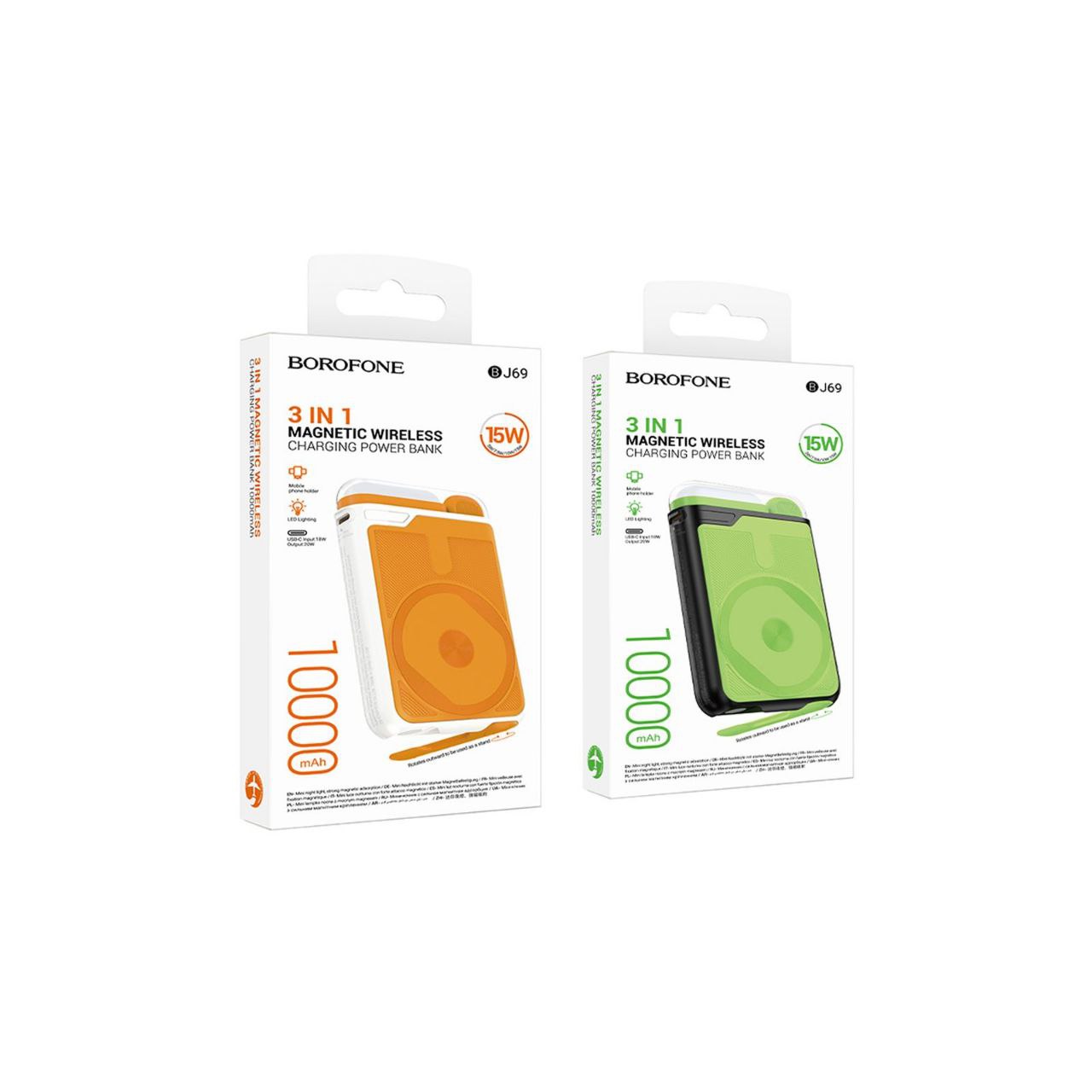 1 پاوربانک بروفون مدل BJ69 WIRELESS PD+QC3.0 20W ظرفیت 10000 میلی آمپر ساعت - Image 1