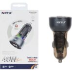 شارژر فندکی فست و PD دو پورت Nitu مدل NDC39 48W