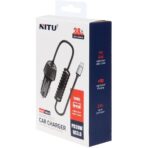شارژر فندکی فست و PD تک پورت NITU مدل NDC25 38W بهمراه کابل متصل Type-C - مشکی - Image 2