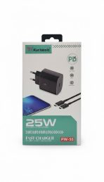 شارژر دیواری ۲۵ وات Kuclassic مدل PW-55 به همراه کابل Type-C (سوپر فست شارژ)