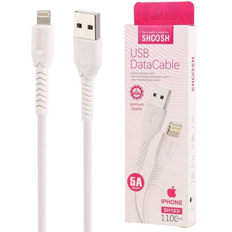 photo_2026-02-23_20-35-59 کابل لایتنینگ فست شارژ 5 آمپر شوش SH103i طول 1.1 متر - Image 1